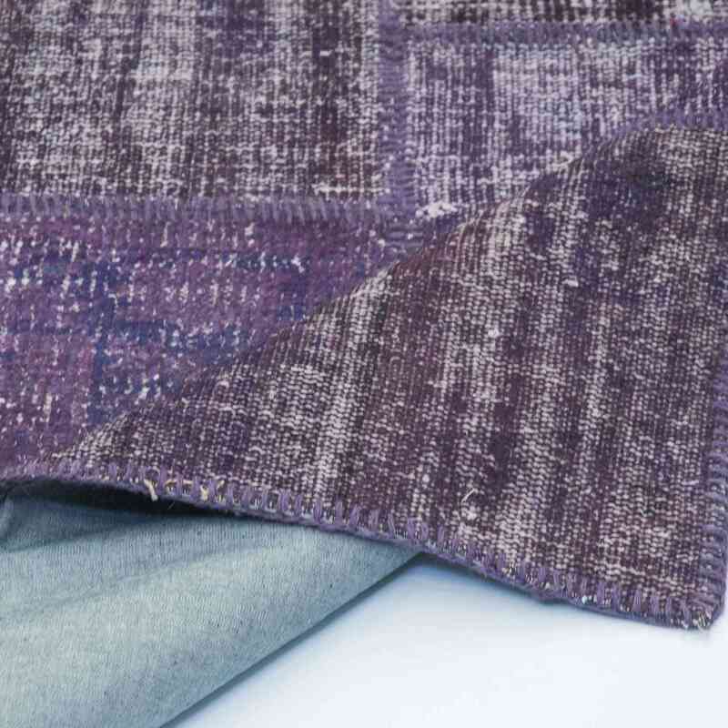 Purple Patchwork Hand-Knotted Turkish Rug - 8' 2" x 11' 5" (98" x 137") - K0018739