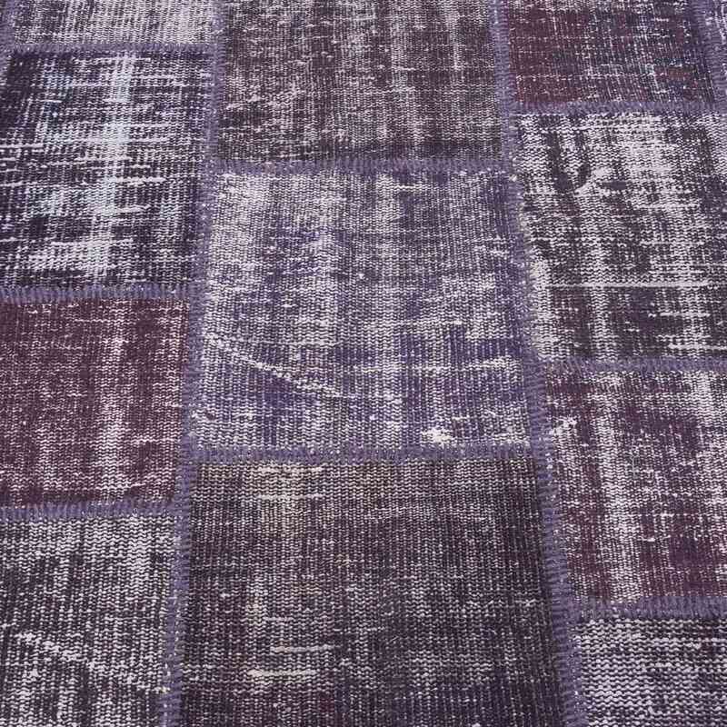 Purple Patchwork Hand-Knotted Turkish Rug - 5' 11" x 8'  (71" x 96") - K0018793