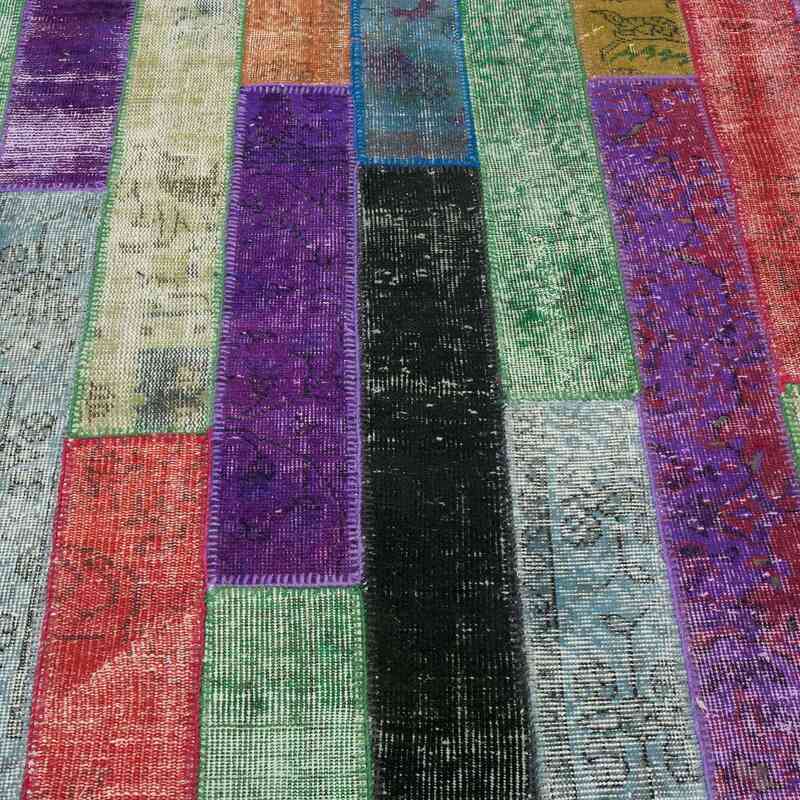 Multicolor Patchwork Hand-Knotted Turkish Rug - 8' 1" x 10'  (97" x 120") - K0020190
