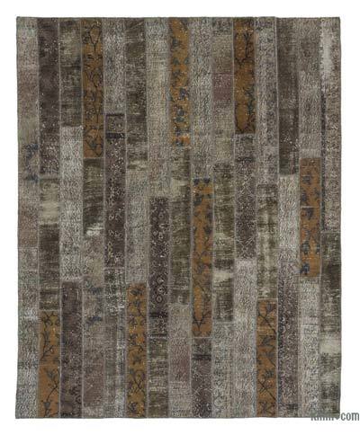 Multicolor Alfombra De Retazos Turca Sobre-teñida - 244 cm x 305 cm