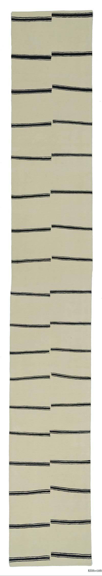 Beige Nuevo Kilim Turco De Pasillo