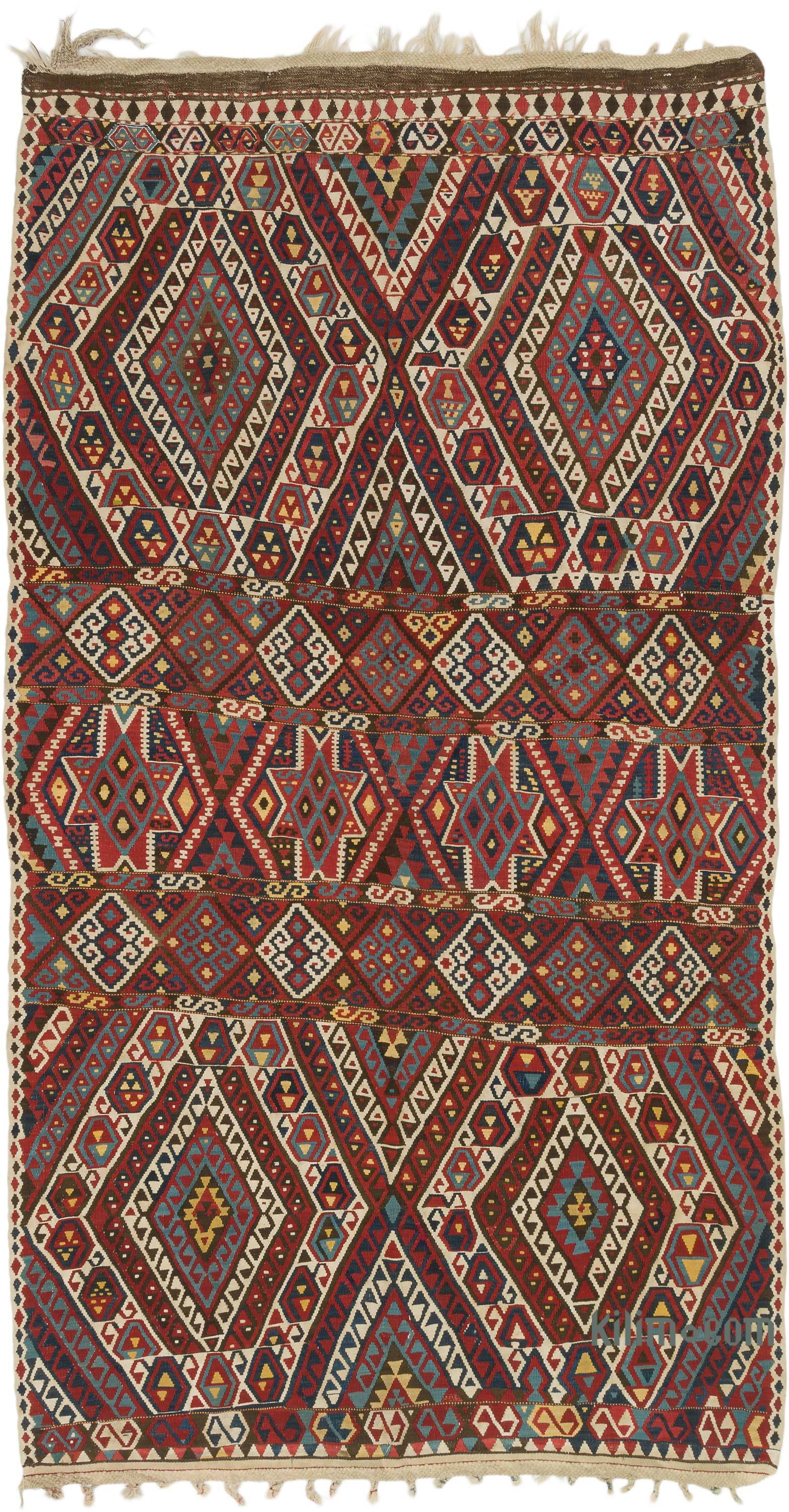 Red Antique Malatya Kilim Rug - 5' 9