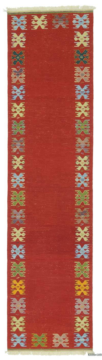 Kırmızı Yeni Kök Boya Yolluk Kilim - 86 cm x 340 cm