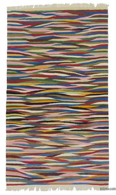 Multicolor Nueva Alfombra Turca Kilim - 104 cm x 184 cm