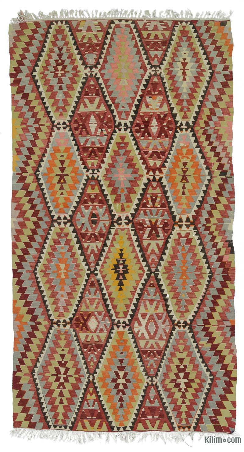 Red Vintage Esme Kilim Rug - 5' 8" x 10' 5" (68" x 125") - K0020835