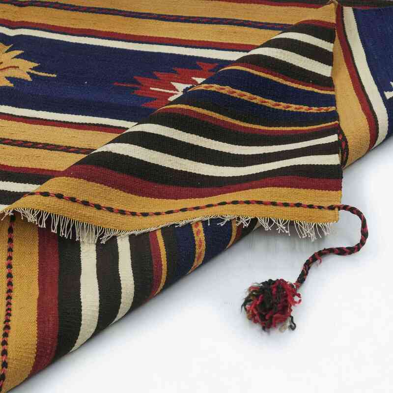 K0027282 Multicolor Vintage Manastir Kilim Rug - 6' 4