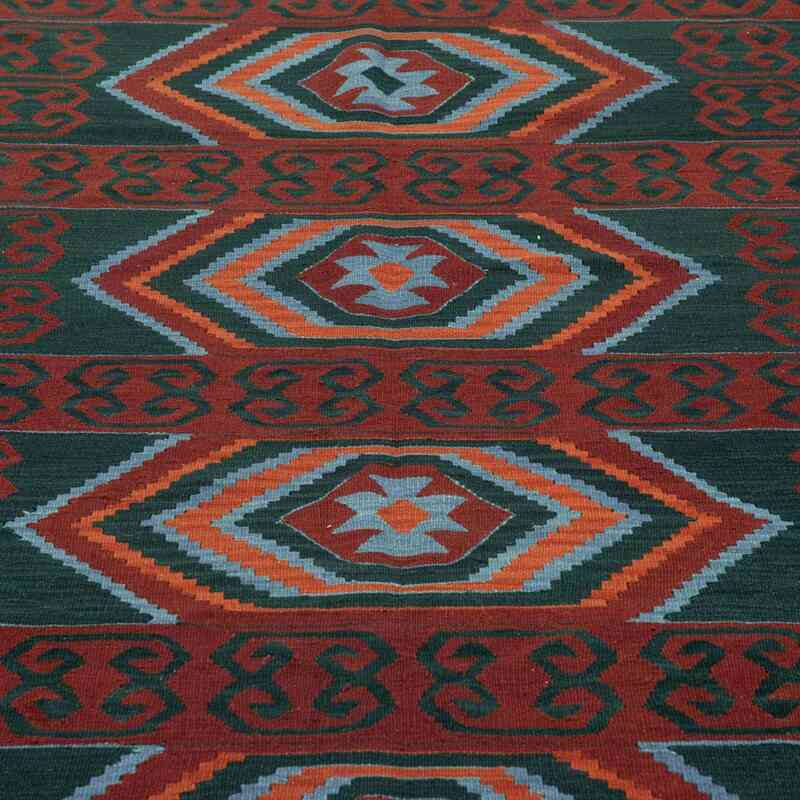 Lacivert, Kırmızı Yeni El Dokuma Kilim - K0027350