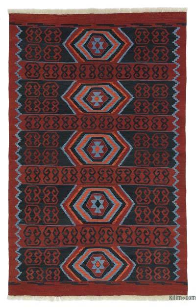 Blue, Red New Turkish Kilim Rug