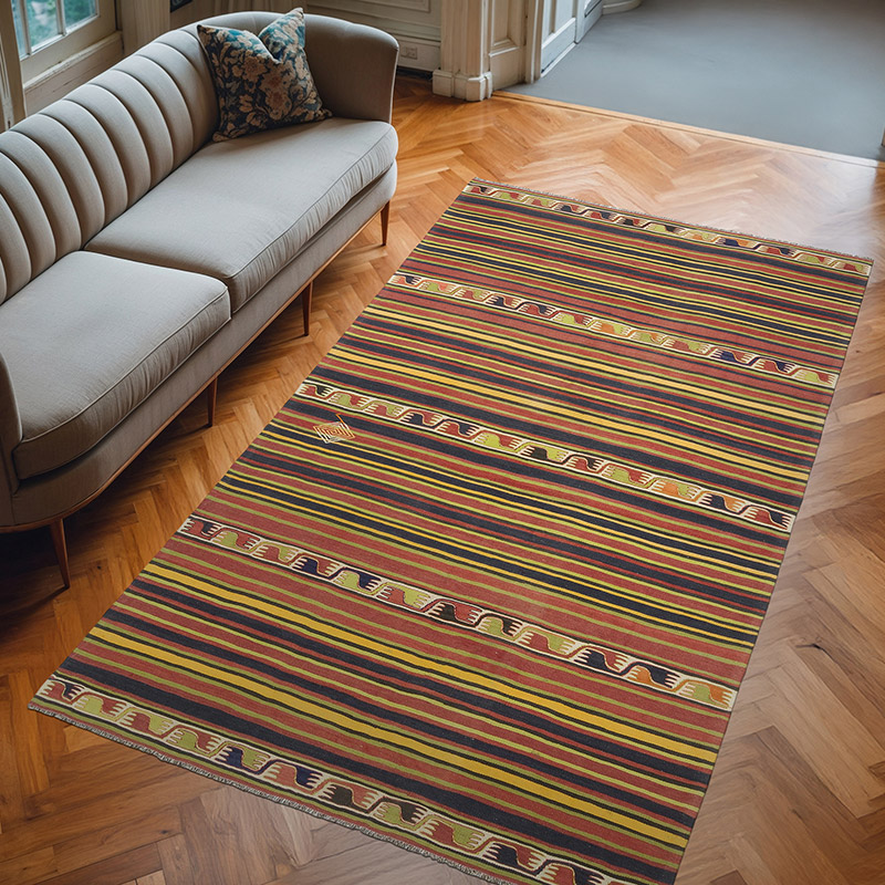Alfombra Vintage Konya Kilim - 160 cm x 272 cm - K0027357