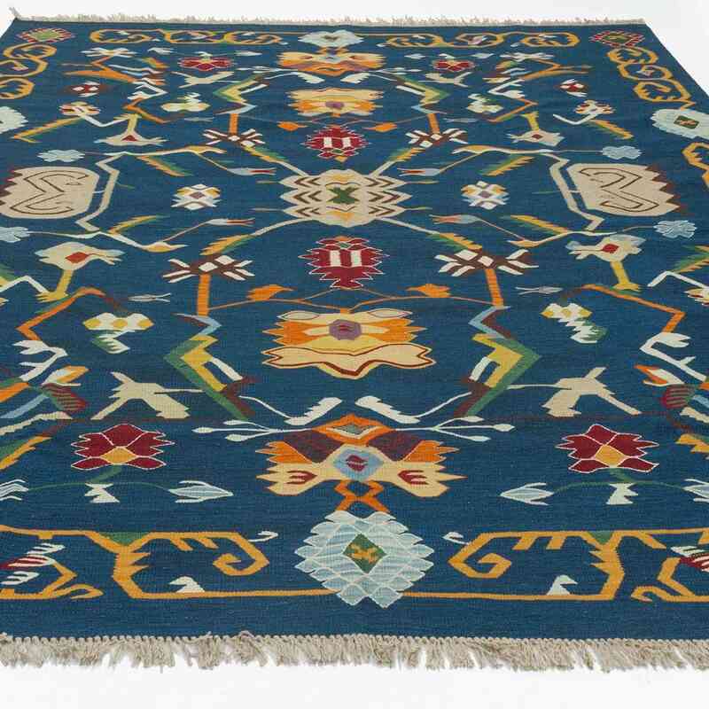 Lacivert Yeni El Dokuma Kilim - K0027664