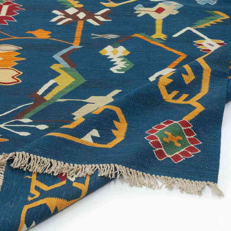 Lacivert Yeni El Dokuma Kilim - K0027664