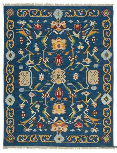 Lacivert Yeni El Dokuma Kilim