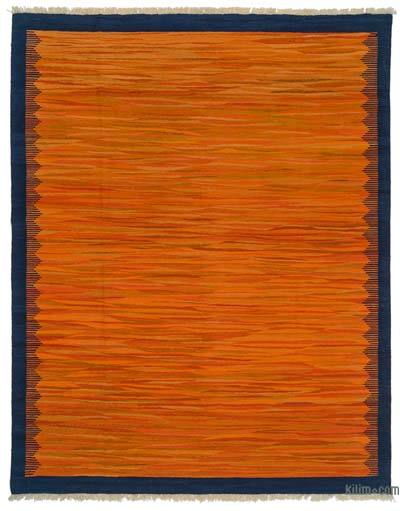 Orange New Handwoven Turkish Kilim Rug