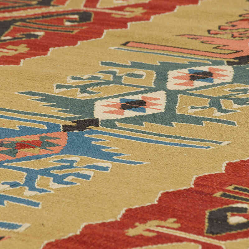 Çok Renkli Yeni Kök Boya El Dokuma Kilim - 94 cm x 266 cm - K0028166