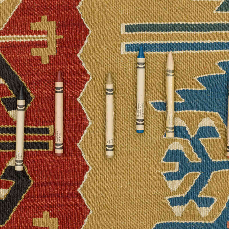 Çok Renkli Yeni Kök Boya El Dokuma Kilim - 94 cm x 266 cm - K0028166