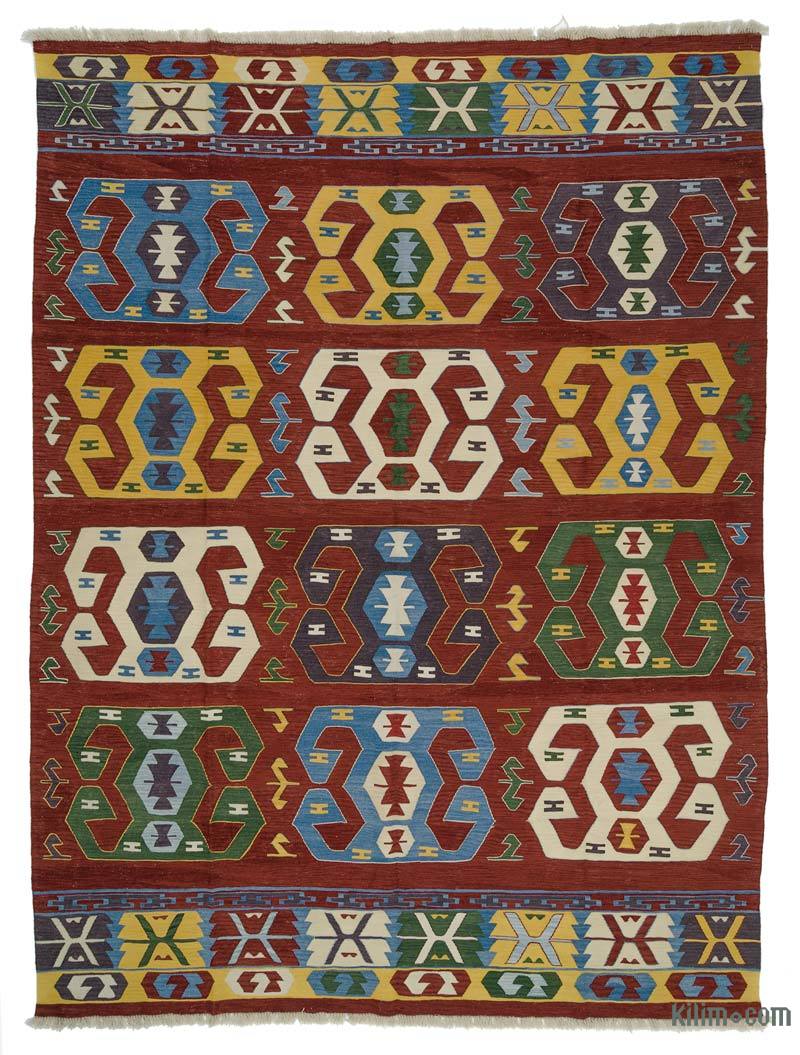Multicolor New Handwoven Turkish Kilim Rug - K0028215