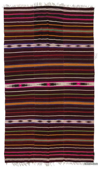 Vintage Turkish Kilim Rug - 5' 10" x 10' 3" (70" x 123")