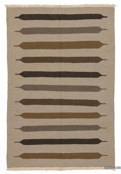 Marrón Nueva Alfombra Turca Kilim