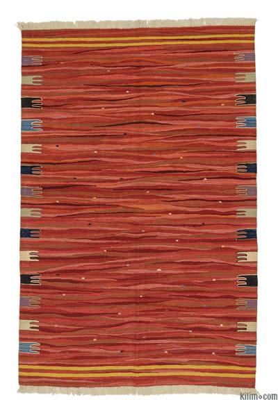 Rojo Nueva Alfombra Turca Kilim