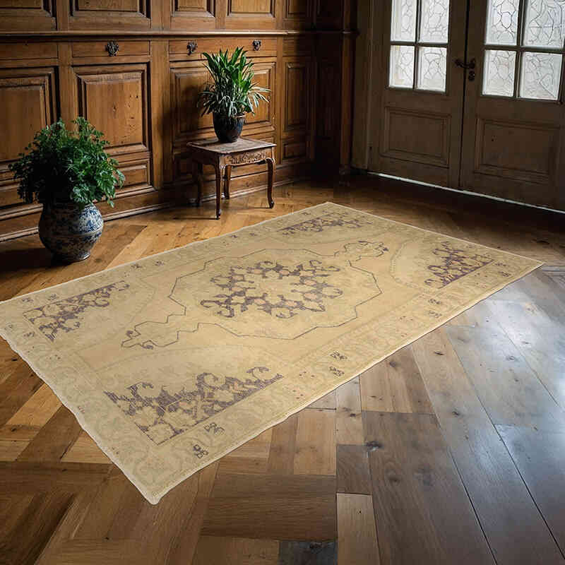 El Dokuma Vintage Halı - 142 cm x 233 cm - K0033104