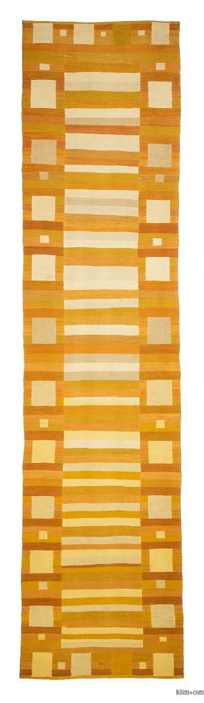 Amarillo Nuevo Kilim Turco De Pasillo