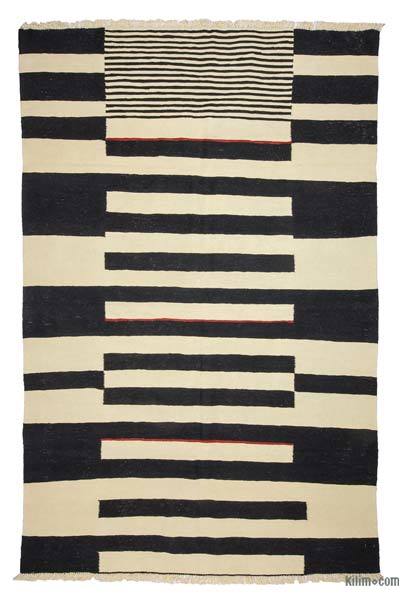 Siyah, Bej Yeni El Dokuma Kilim