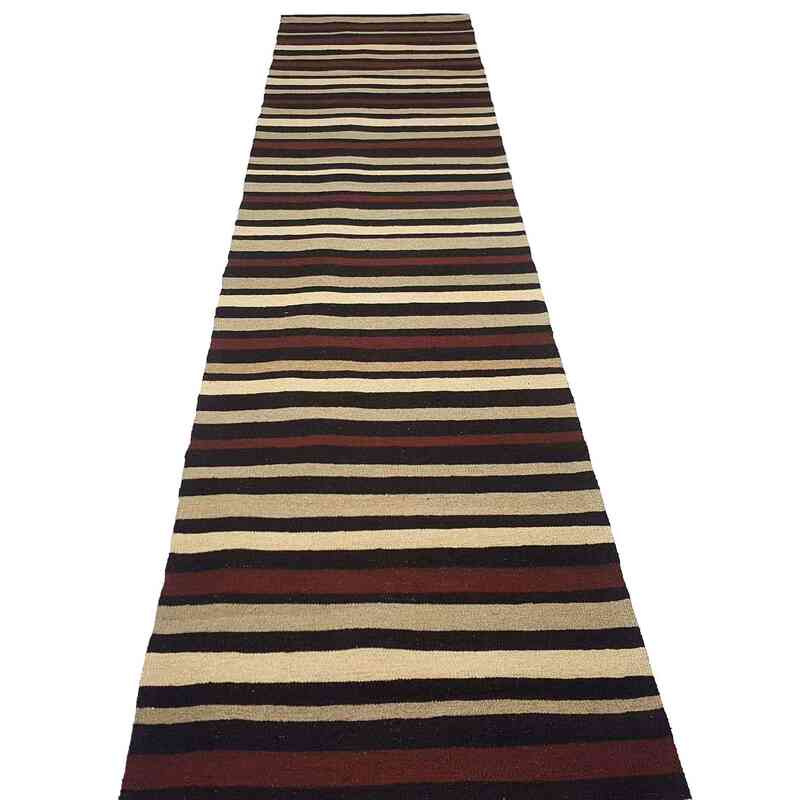 Kahverengi, Bej Yeni Kök Boya Yolluk Kilim - K0033164
