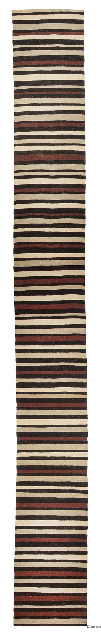 Kahverengi, Bej Yeni Kök Boya Yolluk Kilim