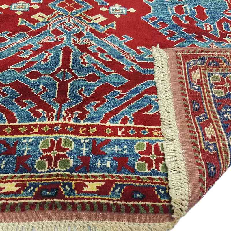Red, Blue New Turkish Pile Rug - 5' 5" x 6' 4" (65" x 76") - K0033167