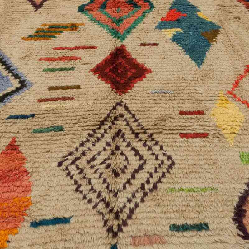 Multicolor New Moroccan Style Hand-Knotted Tulu Rug - 8' 11" x 11' 3" (107" x 135") - K0033206