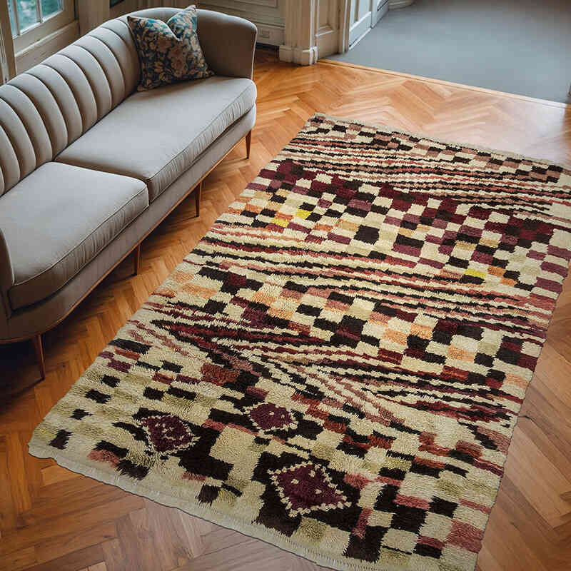 Multicolor New Turkish Tulu Rug - 6' 8" x 9' 10" (80" x 118") - K0033223