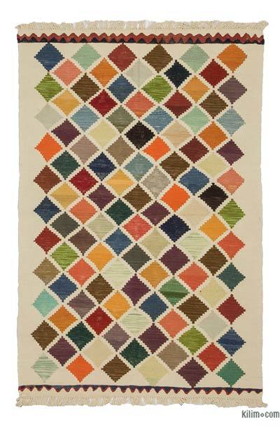 Çok Renkli Yeni El Dokuma Kilim