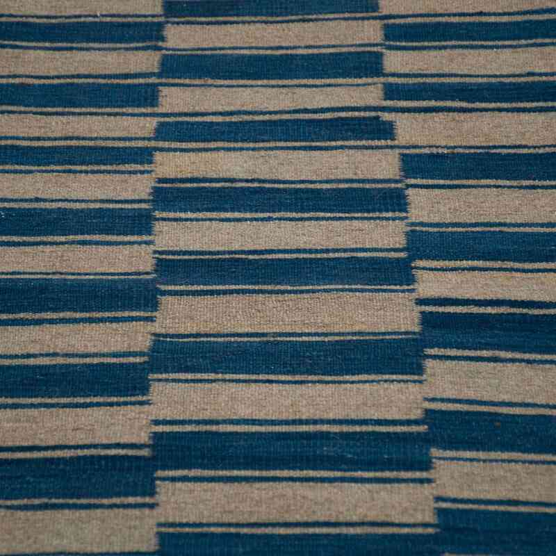 Bej, Lacivert Yeni El Dokuma Kilim - K0033269