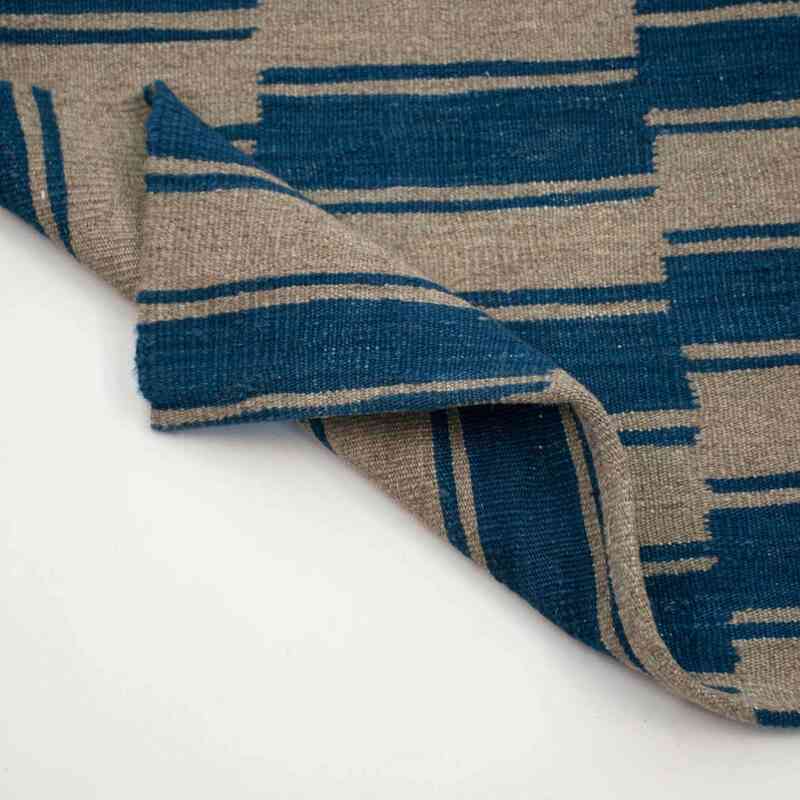 Bej, Lacivert Yeni El Dokuma Kilim - K0033269