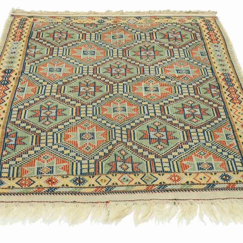Beige Vintage Konya Jijim Rug - 4' 2" x 5' 6" (50" x 66") - K0033322