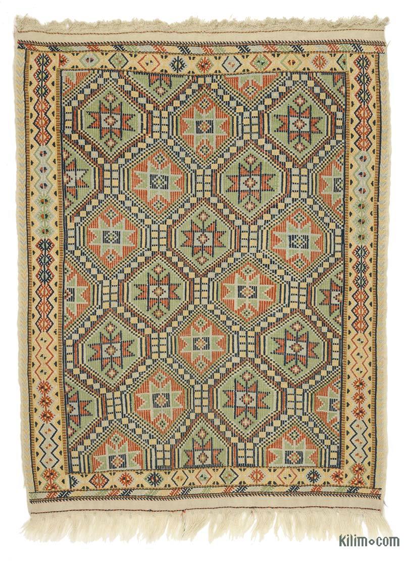 Beige Vintage Konya Jijim Rug - 4' 2" x 5' 6" (50" x 66") - K0033322