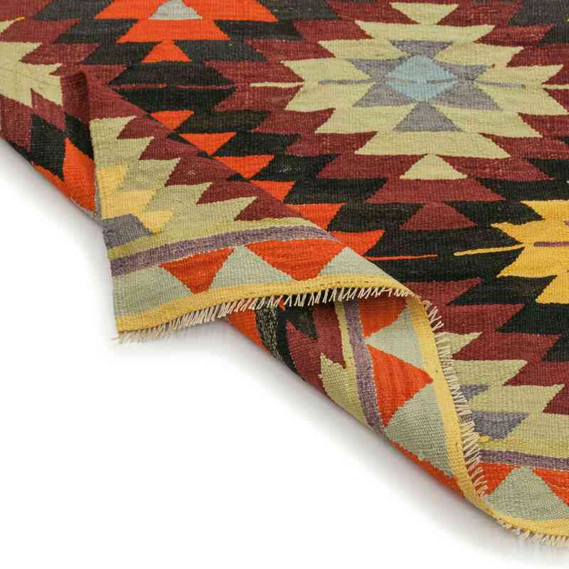Multicolor Vintage Afyon Kilim Rug - 5' 11" x 10' 6" (71" x 126") - K0033612
