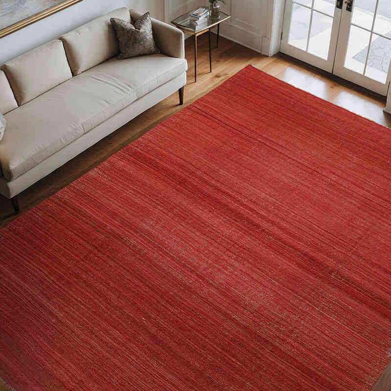 Kırmızı Yeni Kök Boya El Dokuma Kilim - 278 cm x 338 cm - K0033620