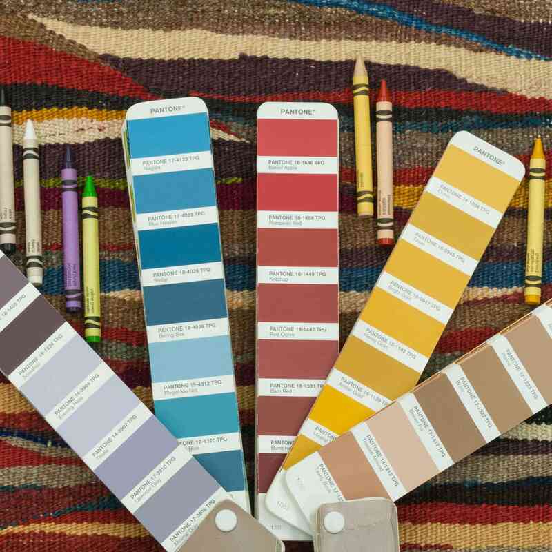 Multicolor New Handwoven Turkish Kilim Rug - 4' 2" x 5' 11" (50" x 71") - K0033776