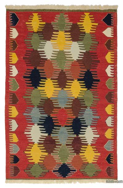 Multicolor New Handwoven Turkish Kilim Rug - 4' 2" x 6' 1" (50" x 73")