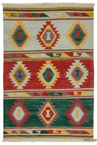 Multicolor New Handwoven Turkish Kilim Rug - 4'  x 5' 10" (48" x 70")