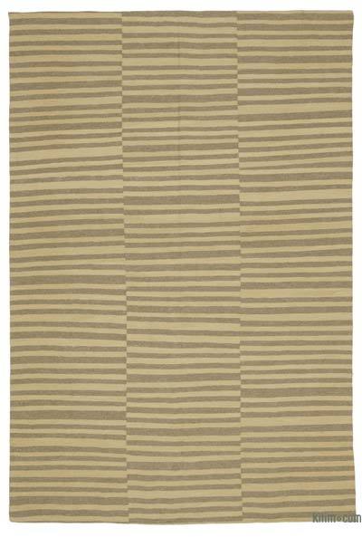 Beige New Handwoven Turkish Kilim Rug