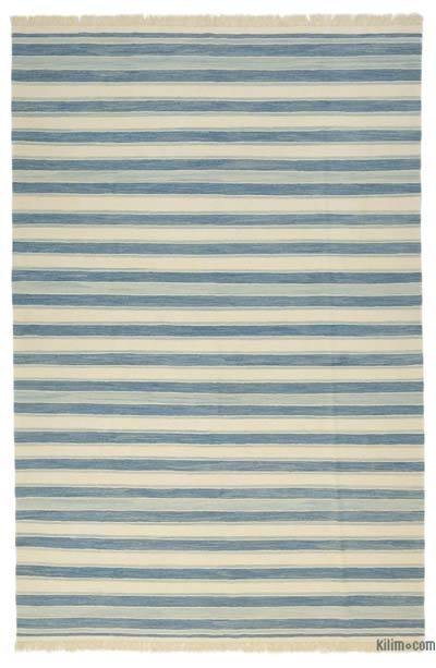 Blue, Beige New Turkish Kilim Rug