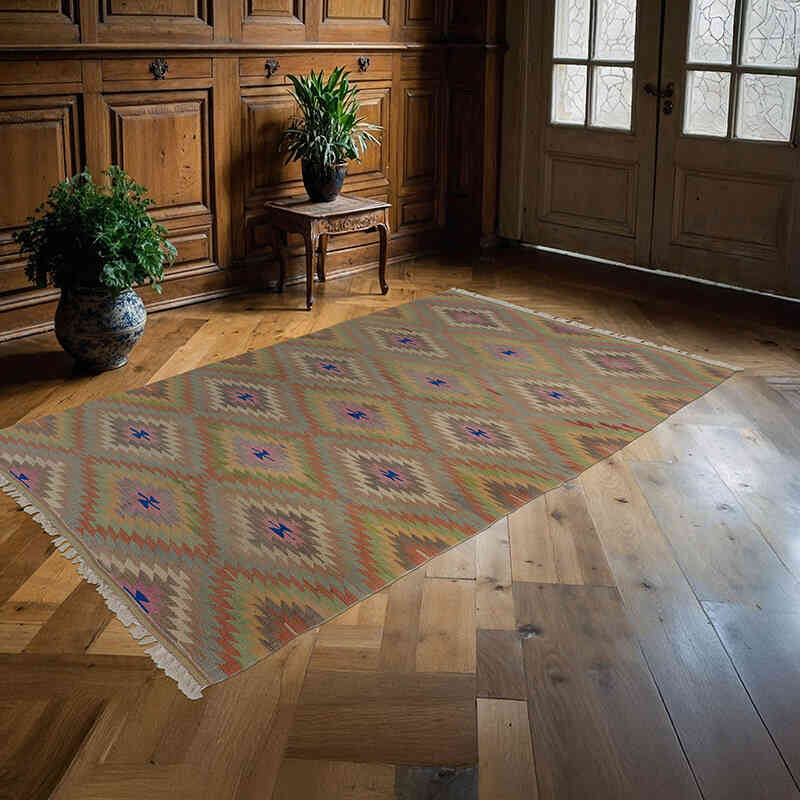 Alfombra Vintage Afyon Kilim - 161 cm x 266 cm - K0035978