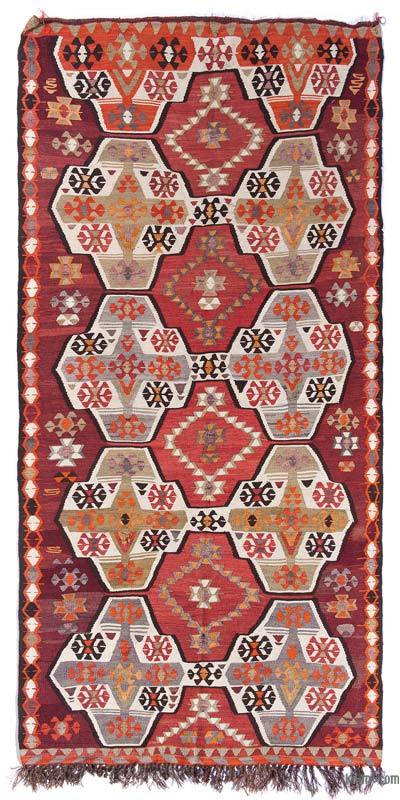 Rojo Alfombra Vintage Mut Kilim - 155 cm x 300 cm