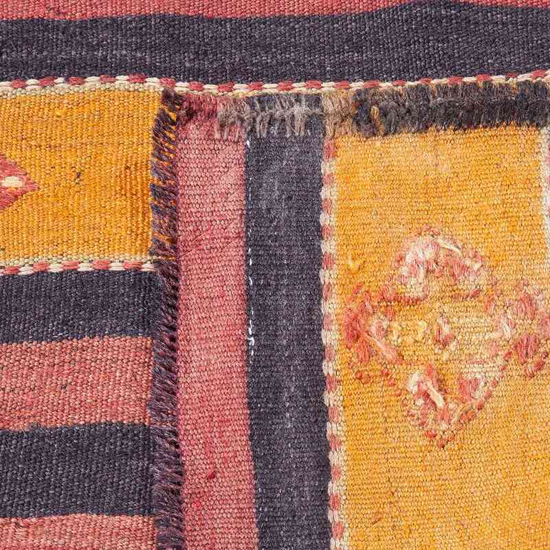 Amarillo, Rojo Corredor Vintage Sivas Kilim - 90 cm x 330 cm - K0036210