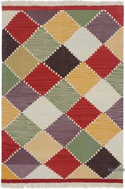 Çok Renkli Yeni Kök Boya El Dokuma Kilim - 125 cm x 180 cm
