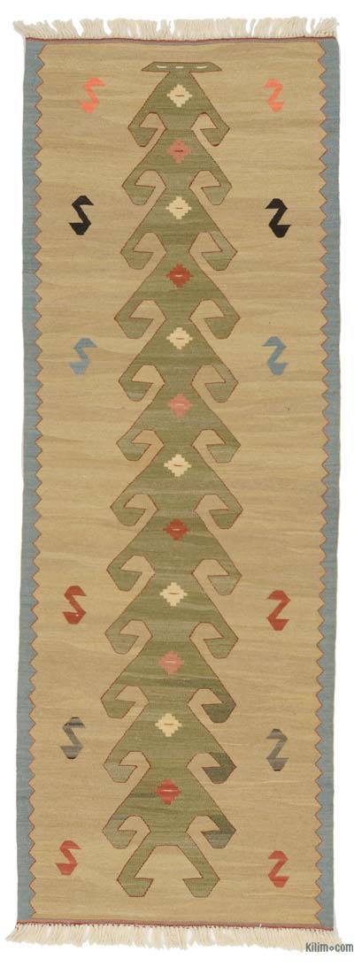 Bej Yeni Kök Boya Yolluk Kilim - 75 cm x 210 cm