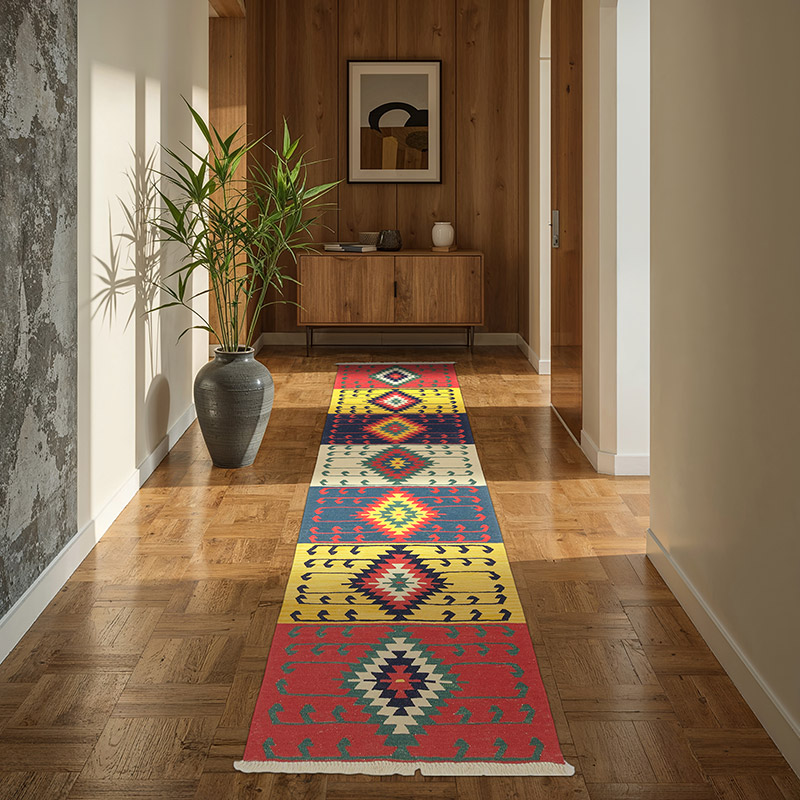 Multicolor Nuevo Kilim Turco de Pasillo  - 89 cm x 289 cm - K0036485
