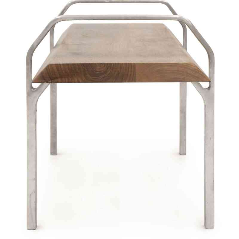 Walnut Coffee Table with Cast Aluminium Legs - K0036508